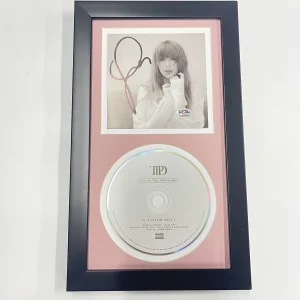Taylor Swift Signed CD Cover Framed PSA/DNA The Tortured Poets Department TTPD