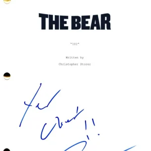 Jeremy Allen White Signed Autograph The Bear Pilot Script Screenplay w/ Yes Chef