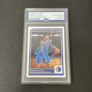 2023-24 Panini NBA Hoops #241 Dereck Lively II signed card PSA