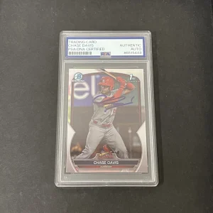 2023-24 Bowman University Chrome #BDC-48 Chase Davis signed card PSA