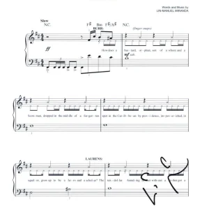 Lin-Manuel Miranda Signed Autograph Alexander Hamilton Sheet Music w/ JSA COA