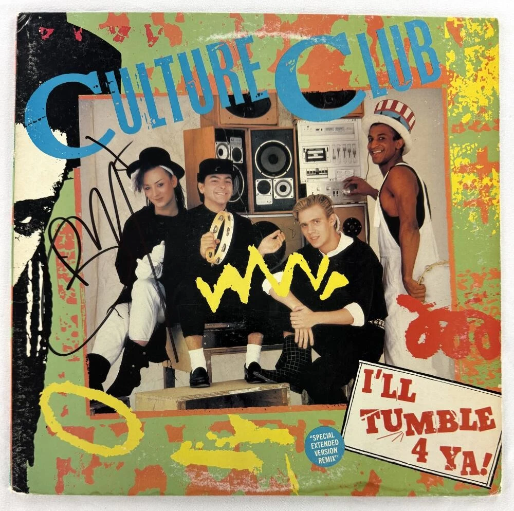Boy George Culture Club Signed Autograph Album Vinyl Record Tumble 4 Ya ...