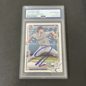 2022 Bowman 1st Edition #BD-69 Jackson Jobe signed card PSA