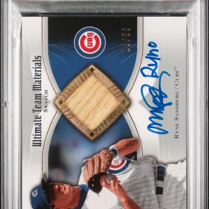 2007 Ultimate Coll Ult Tm Mat #UTMRS Ryne Sandberg 10/50 card PSA 9 Auto 10