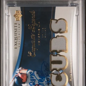 2006 UD Exq Coll Exq Lgnds Mem #LMRS Ryne Sandberg 07/15 card PSA A Auto 10