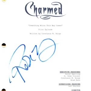 Rose McGowan Signed Autograph Charmed Pilot Script Screenplay - Paige Matthews