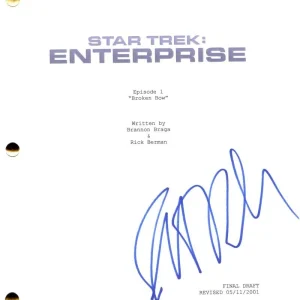 Scott Bakula Signed Autograph Star Trek Enterprise Script Screenplay Beckett COA