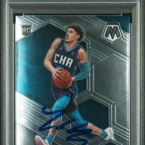 2020 Panini Mosaic #202 LaMelo Ball PSA Gem MT 10 Auto 10 RC Hornets