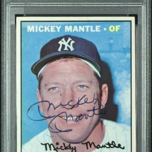 1967 Topps Mickey Mantle #150 Signed Baseball Card PSA DNA 8 Auto