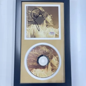 Taylor Swift Signed CD Cover Framed PSA/DNA Fearless Autographed