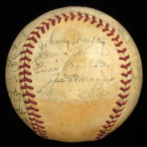 1941 New York Yankees World Series Champs Team Signed Baseball JSA COA