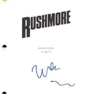 Wes Anderson Signed Autograph Rushmore Full Movie Script Screenplay w/ JSA COA