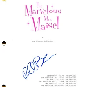 Rachel Brosnahan Signed Autograph The Marvelous Mrs Maisel Full Pilot Script