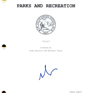 Adam Scott Signed Autograph Parks and Recreation Script Screenplay w/ JSA COA