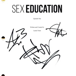 Ncuti Gatwa Emma Mackey & Asa Signed Autograph Sex Education Script w/ JSA COA