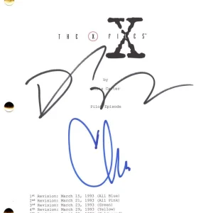 David Duchovny & Chris Carter Signed Autograph The X-Files Pilot Script JSA COA