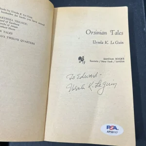 Ursula K.Le Guin Signed "Orsinian Tales" Book PSA/DNA Autographed
