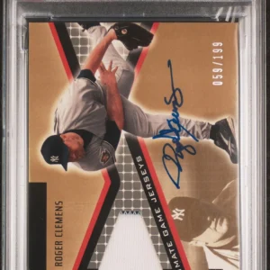 2002 Ultimate Col Ult Gm Jrsy #RC Roger Clemens 59/199 signed PSA A Auto 10