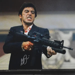 Al Pacino Scarface Authentic Signed 16x20 Horizontal Shooting Photo PSA/DNA Itp
