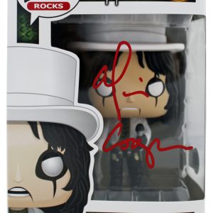 Alice Cooper Authentic Signed Funko Pop Vinyl Figure #68 w/ Red Sig BAS Witness