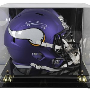 Vikings Jordan Addison Signed Full Size Speed Rep Helmet w/ Case BAS Wit
