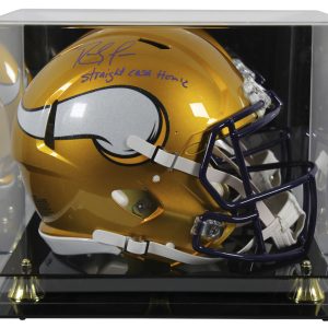 Vikings Randy Moss "SCH" Signed Flash F/S Speed Proline Helmet w/ Case BAS Wit