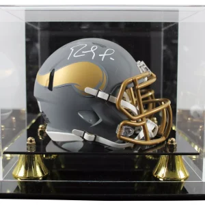 Vikings Randy Moss Authentic Signed Slate Speed Mini Helmet W/ Case BAS Witness