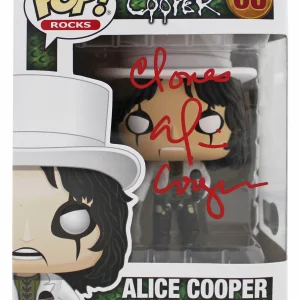 Alice Cooper "Clones" Signed Funko Pop Vinyl Figure #68 w/ Red Sig BAS Witnessed