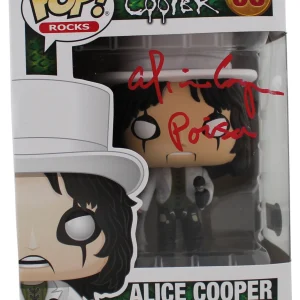 Alice Cooper "Poison" Signed #68 Funko Pop Vinyl Figure BAS Witnessed #1W793204