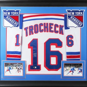 Vincent Trocheck Authentic Signed White Pro Style Framed Jersey BAS Witnessed
