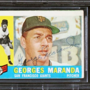 Giants Georges Maranda Authentic Signed 1960 Topps #479 Card BAS Slabbed
