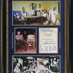 Pablo Picasso 16.3.63 Signed & Framed 8.5x11 Autograph Album Page PSA/DNA LOA