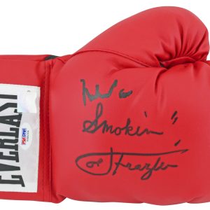Muhammad Ali & Joe Frazier Signed Red Everlast Boxing Glove PSA/DNA #V68264
