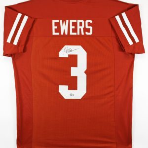 Texas Quinn Ewers Authentic Signed Burnt Orange Pro Style Jersey BAS Witnessed