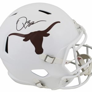 Texas Quinn Ewers Authentic Signed Full Size Speed Rep Helmet BAS Witnessed