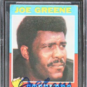 Steelers Joe Greene "HOF 87" Signed 1971 Topps #245 RC Card Auto 10 BAS Slab 7