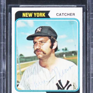 Yankees Thurman Munson Authentic Signed 1974 Topps #340 Card BAS Slabbed & JSA