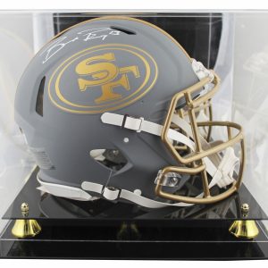 49ers Brock Purdy Signed Slate Full Size Speed Proline Helmet W/ Case Fanatics