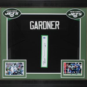 Ahmad Sauce Gardner Authentic Signed Black Pro Style Framed Jersey BAS Witnessed