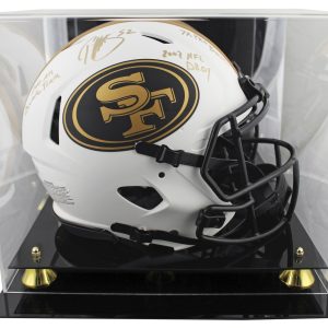 49ers Patrick Willis "3x Insc" Signed Lunar F/S Speed Proline Helmet W/ Case BAS