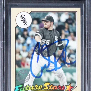 White Sox Carlos Rodon Signed 2017 Topps '87 Topps #8722 Card Auto 10! BAS Slab