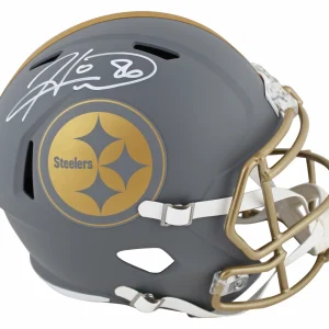 Steelers Hines Ward Signed Slate Full Size Speed Rep Helmet BAS Witnessed