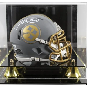 Steelers Hines Ward Signed Slate Speed Mini Helmet W/ Case BAS Witnessed