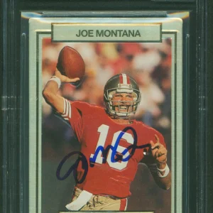 49ers Joe Montana Signed 1990 Action Packed #246 Card Auto Grade 10! BAS Slabbed