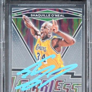 Shaquille O'Neal Signed 2020 Panini Prizm Fearless #5 Card Auto 10! BAS Slabbed
