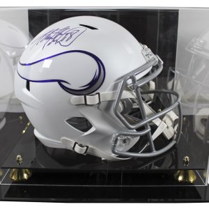 Vikings Adrian Peterson Signed 2024 Alt Full Size Speed Rep Helmet W/ Case BAS W