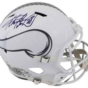 Vikings Adrian Peterson Signed STS III Full Size Speed Rep Helmet BAS Witnessed