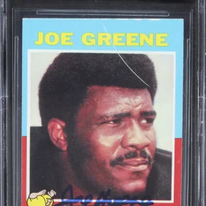Steelers Joe Greene Authentic Signed 1971 Topps #245 Card Auto 10 BAS Slab 10