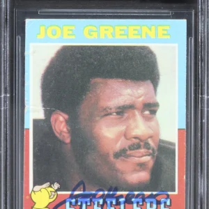 Steelers Joe Greene Authentic Signed 1971 Topps #245 Card Auto 10 BAS Slab 14