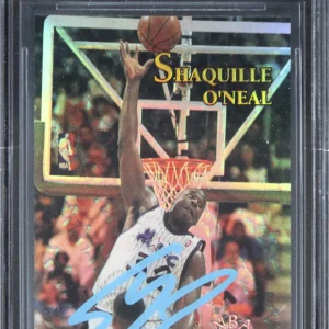 Magic Shaquille O'Neal Signed 1996 Topps Stars FR #132 Card Auto 10 BAS Slab